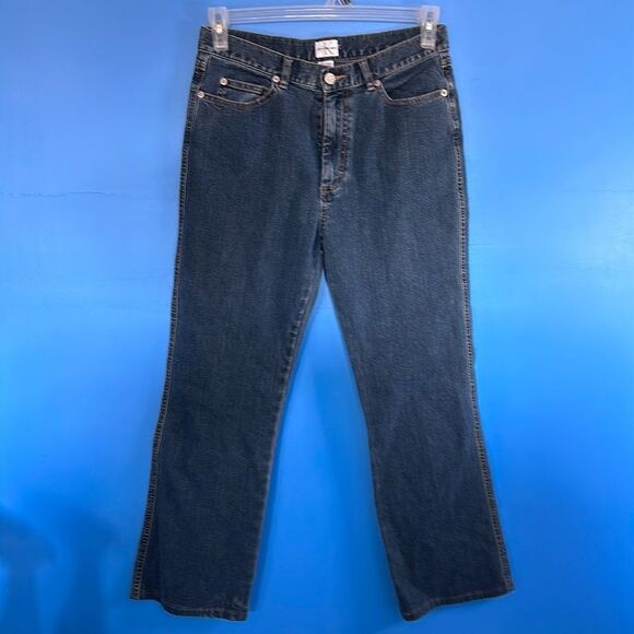 Calvin Klein Women’s Vintage Boot Cut Jeans Size 12 Blue Denim Classic Fit - Picture 1 of 5